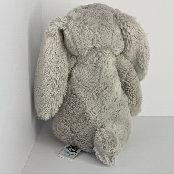 Jellycat London Silver Blossom Bunny Gray Soft Medium 12” HTF Plush - Picture 8 of 16